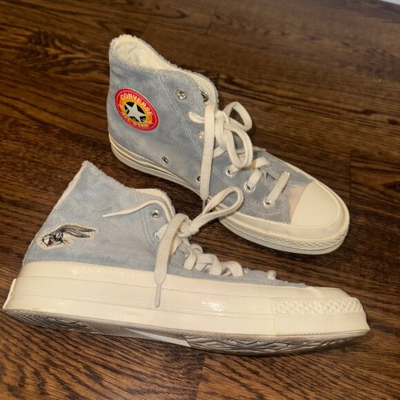 Converse x Bugs Bunny Chuck 70 Hi – Grey Faux Fur (Women’s 7.5–8) - Picture 4 of 6